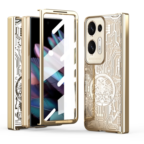 

For OPPO Find N2 Mechanical Legend Integrated Electroplating All-inclusive Phone Case(Champagne Gold)