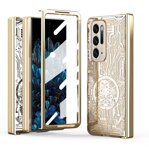 

For OPPO Find N Mechanical Legend Integrated Electroplating All-inclusive Phone Case(Champagne Gold)