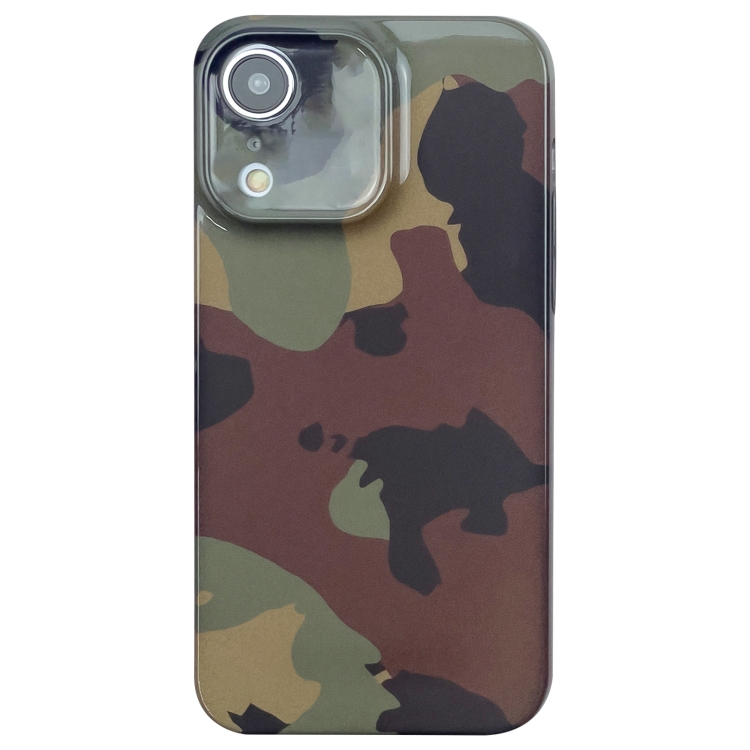 

For iPhone XR Camouflage Pattern Film PC Phone Case(Green Camouflage)