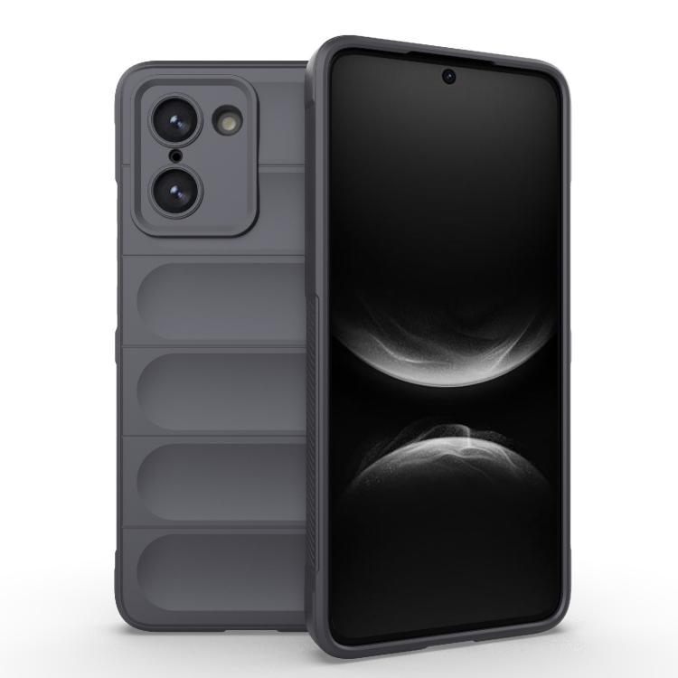 

For OnePlus Ace 5 Racing / Nord CE5 Magic Shield TPU + Flannel Phone Case(Dark Grey)