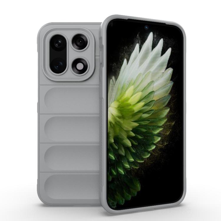 

For OnePlus 15 Magic Shield TPU + Flannel Phone Case(Grey)