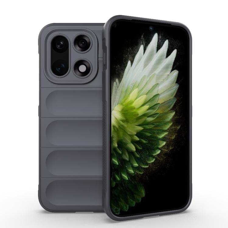 

For OnePlus 15 Magic Shield TPU + Flannel Phone Case(Dark Grey)