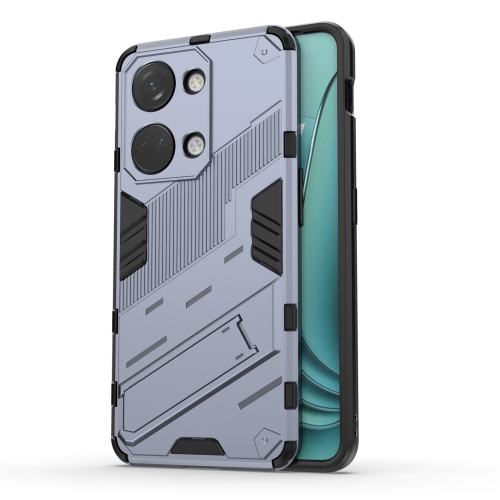 

For OnePlus Ace 2V Punk Armor 2 in 1 PC + TPU Phone Case with Holder(Grey)