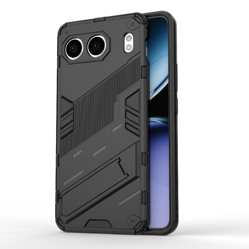 

For OnePlus Nord 4 5G Global Punk Armor 2 in 1 PC + TPU Phone Case with Holder(Black)