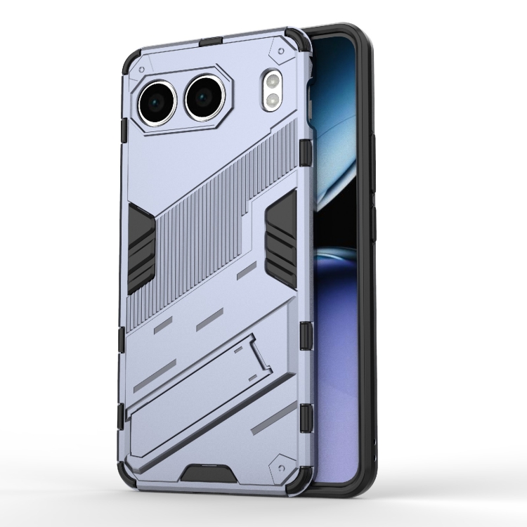 

For OnePlus Nord 4 5G Global Punk Armor 2 in 1 PC + TPU Phone Case with Holder(Grey)