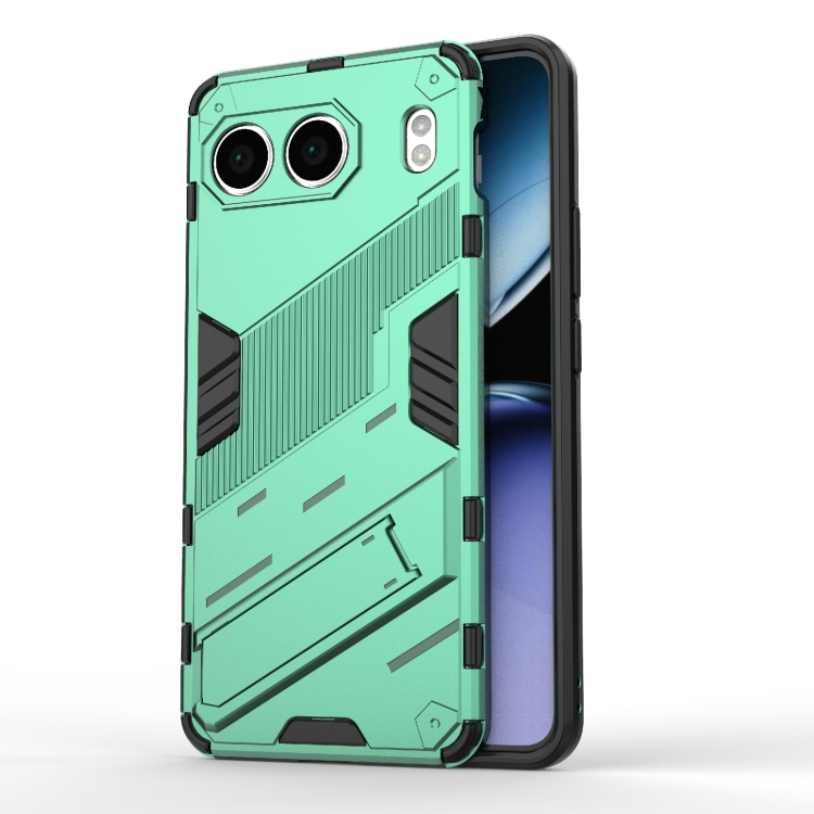 

For OnePlus Nord 4 5G Global Punk Armor 2 in 1 PC + TPU Phone Case with Holder(Green)