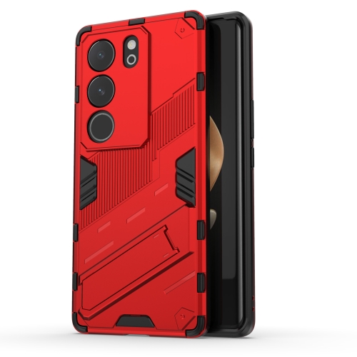 

For vivo S17 / S17 Pro Punk Armor 2 in 1 PC + TPU Phone Case with Holder(Red)