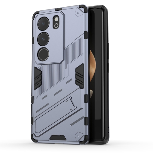 

For vivo S17 / S17 Pro Punk Armor 2 in 1 PC + TPU Phone Case with Holder(Grey)
