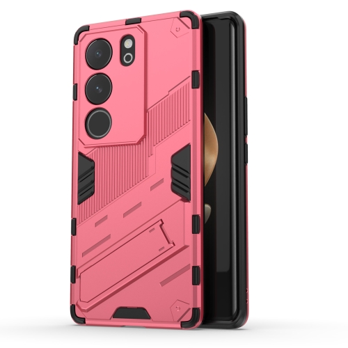 

For vivo S17 / S17 Pro Punk Armor 2 in 1 PC + TPU Phone Case with Holder(Light Red)