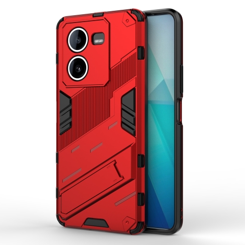 

For vivo iQOO Z8 Punk Armor 2 in 1 PC + TPU Phone Case with Holder(Red)