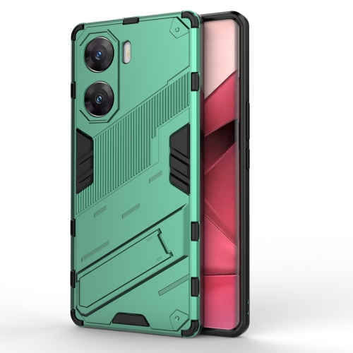 

For vivo V29e Punk Armor 2 in 1 PC + TPU Phone Case with Holder(Green)