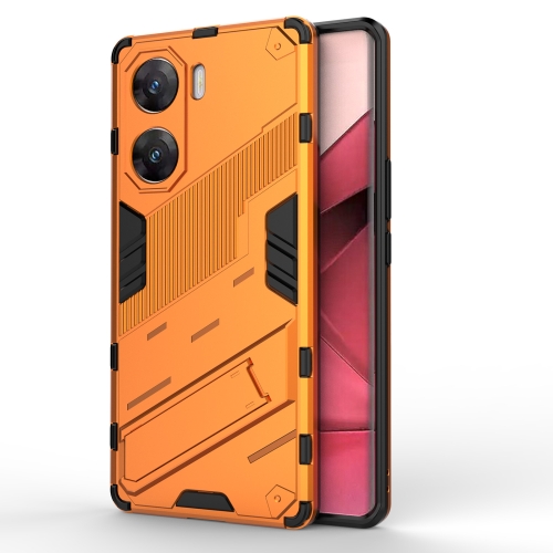 

For vivo V29e Punk Armor 2 in 1 PC + TPU Phone Case with Holder(Orange)