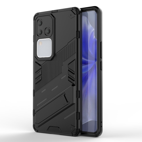 

For vivo S18 5G Punk Armor 2 in 1 PC + TPU Phone Case with Holder(Black)