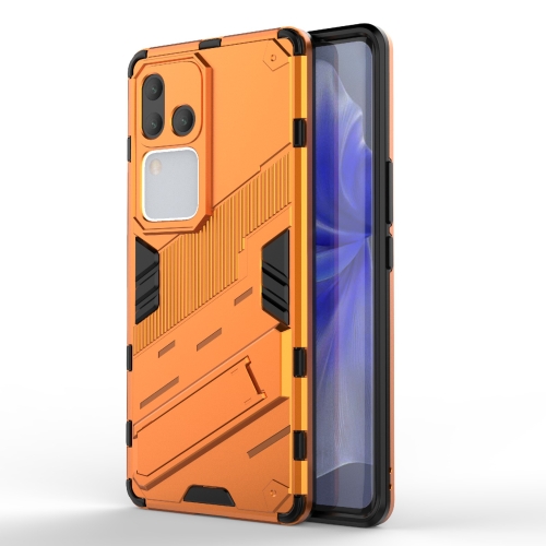 

For vivo S18 5G Punk Armor 2 in 1 PC + TPU Phone Case with Holder(Orange)