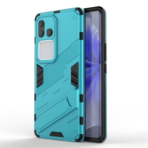 

For vivo S18 5G Punk Armor 2 in 1 PC + TPU Phone Case with Holder(Blue)