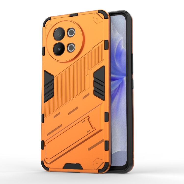 

For vivo S18E 5G Punk Armor 2 in 1 PC + TPU Phone Case with Holder(Orange)