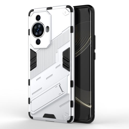 

For Huawei nova 11 Pro 4G Punk Armor 2 in 1 PC + TPU Phone Case with Holder(White)