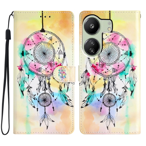 

For Xiaomi Redmi 13C Colored Drawing Leather Phone Case(Dream Catcher)