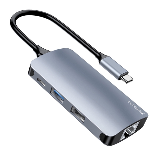 

Yesido HB15 6 in 1 USB-C / Type-C Ports Multifunctional Docking Station HUB Adapter