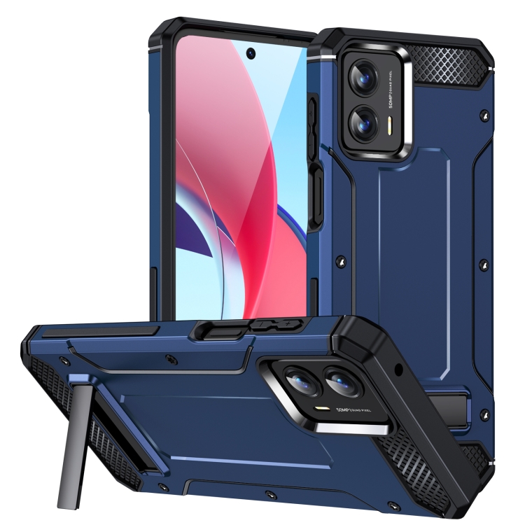 

For Motorola Moto G 5G 2023 Matte Holder Phone Case(Royal Blue)