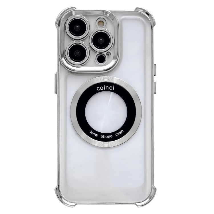 

For iPhone 14 Pro 6D Electroplating Armor Magsafe Phone Case(Silver)
