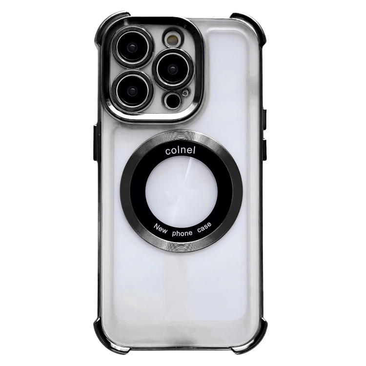 

For iPhone 14 Pro Max 6D Electroplating Armor Magsafe Phone Case(Black)
