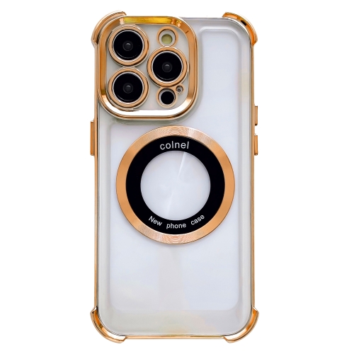 

For iPhone 13 Pro 6D Electroplating Armor Magsafe Phone Case(Gold)