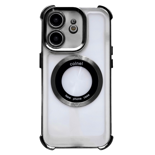

For iPhone 12 6D Electroplating Armor Magsafe Phone Case(Black)
