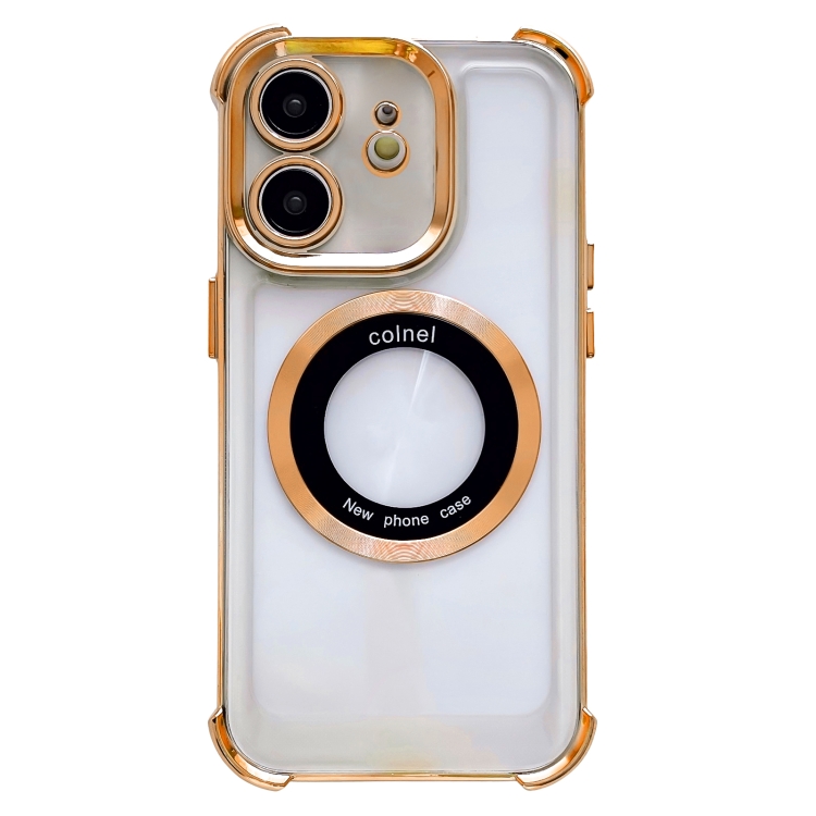 

For iPhone 11 6D Electroplating Armor Magsafe Phone Case(Gold)