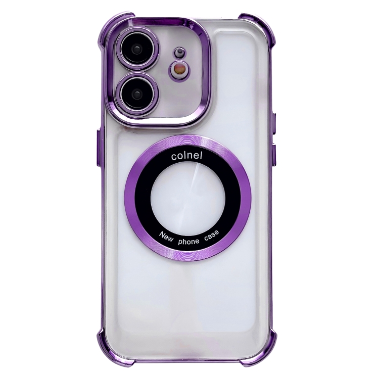 

For iPhone 11 6D Electroplating Armor Magsafe Phone Case(Purple)