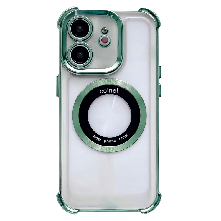 

For iPhone 11 6D Electroplating Armor Magsafe Phone Case(Green)