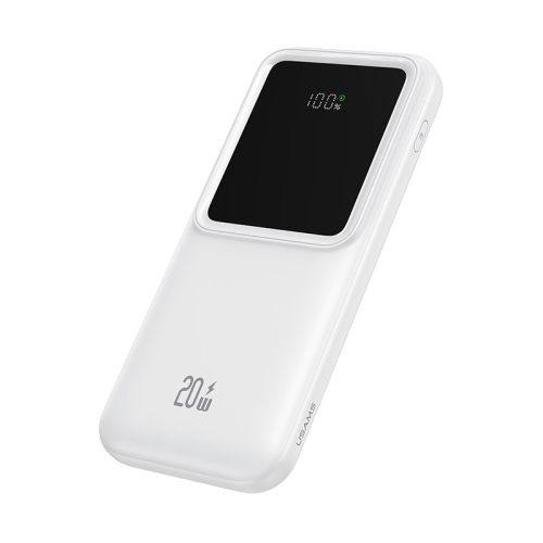 

USAMS US-CD193 10000mAh 20W Portable Digital Display Power Bank with Cable(White)