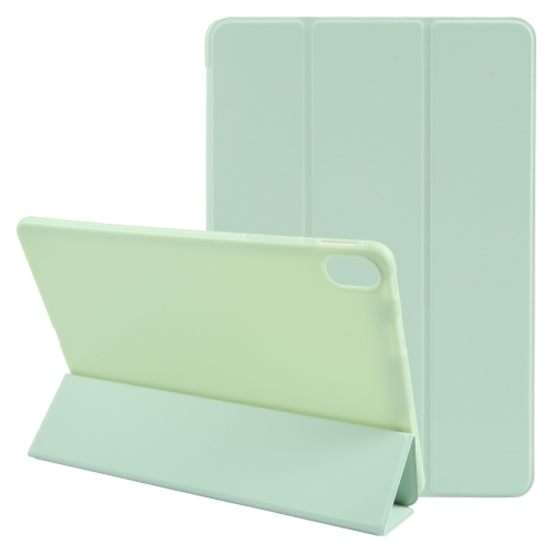 For Huawei MatePad SE 11 GEBEI 3-folding Holder Shockproof Flip Leather Tablet Case(Green)