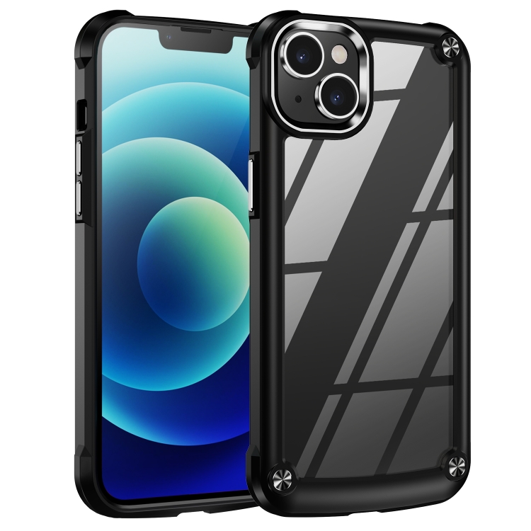 

For iPhone 15 TPU + PC Lens Protection Phone Case(Black)