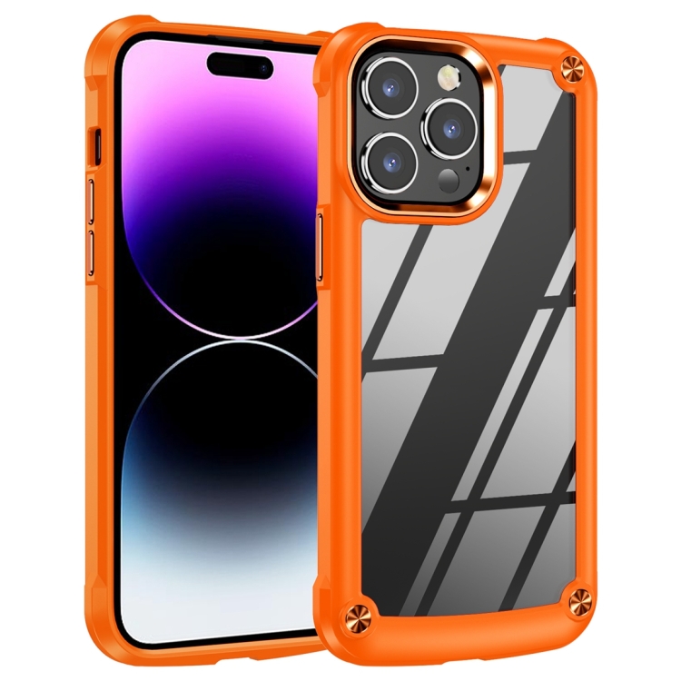 

For iPhone 15 Pro Max TPU + PC Lens Protection Phone Case(Orange)