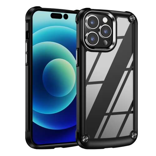 

For iPhone 15 Pro TPU + PC Lens Protection Phone Case(Black)