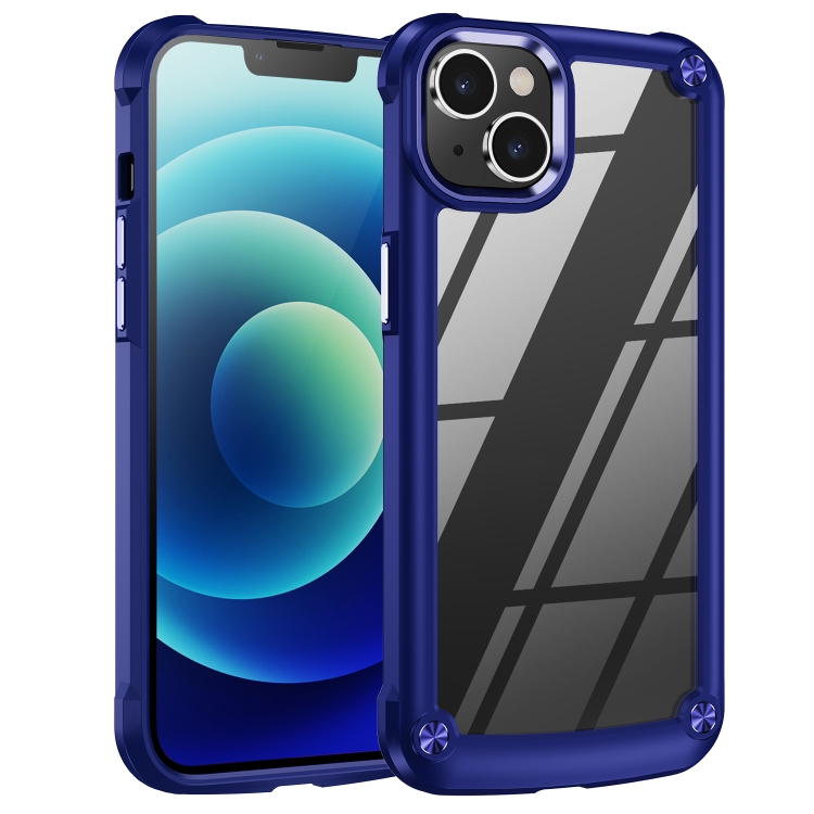 

For iPhone 15 Plus TPU + PC Lens Protection Phone Case(Blue)