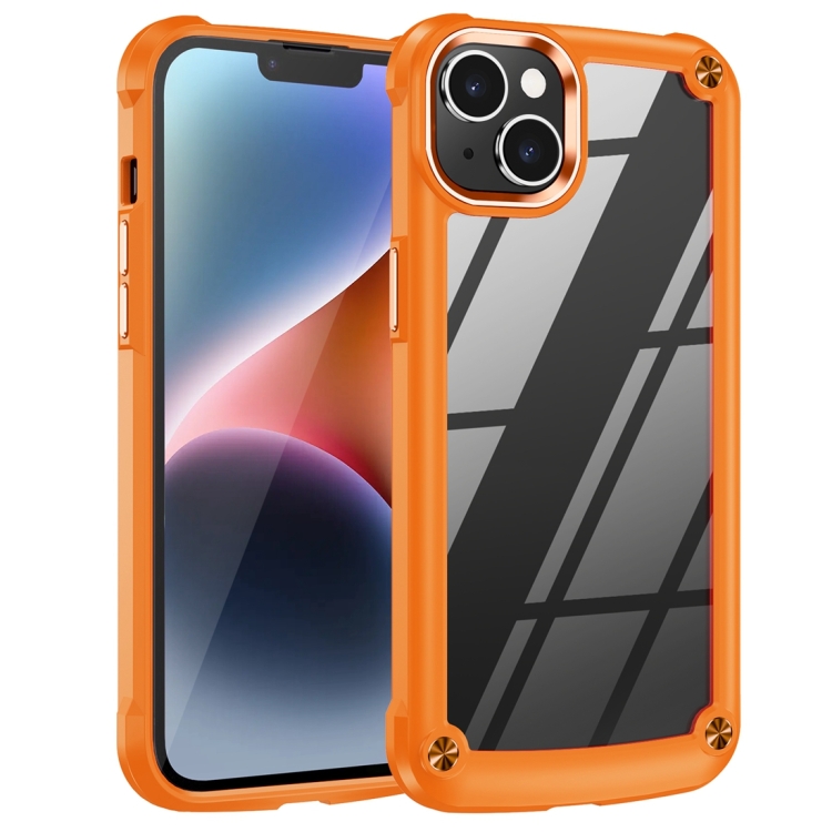 

For iPhone 15 Plus TPU + PC Lens Protection Phone Case(Orange)