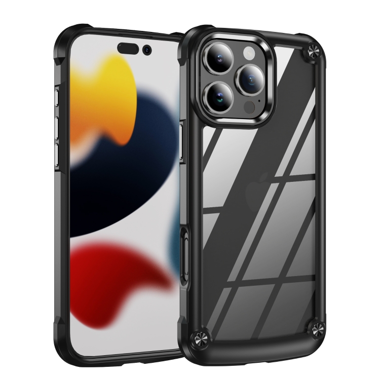 

For iPhone 16 Pro TPU + PC Lens Protection Phone Case(Black)