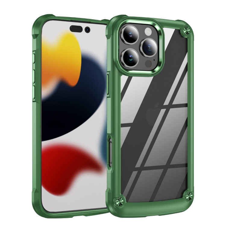 

For iPhone 16 Pro TPU + PC Lens Protection Phone Case(Green)