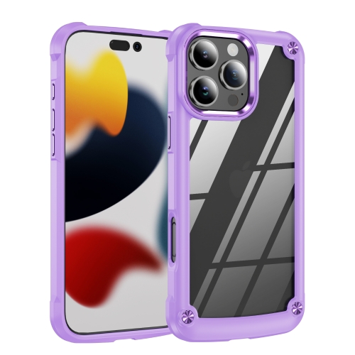 

For iPhone 16 Pro TPU + PC Lens Protection Phone Case(Purple)