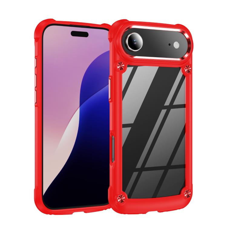 

For iPhone 17 Air TPU + PC Lens Protection Phone Case(Red)