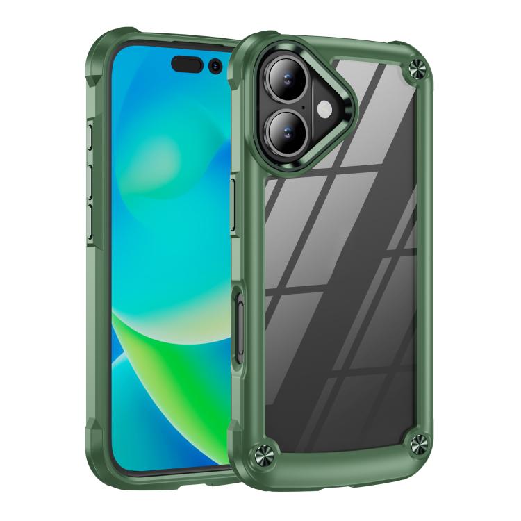 

For iPhone 17 TPU + PC Lens Protection Phone Case(Green)