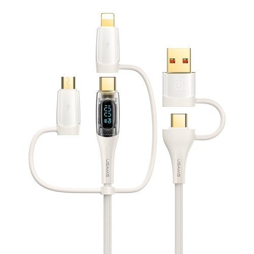 

USAMS US-SJ616 PD 100W 6 in 1 Fast Charge Data Cable, Length: 1.2m(Beige)