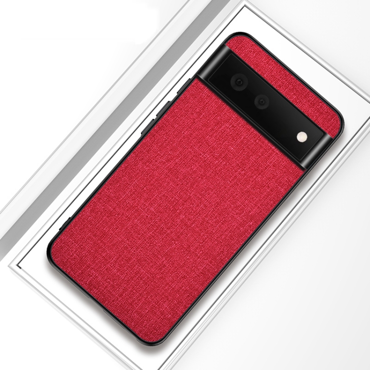 

For Google Pixel 8 Pro Shockproof Cloth Texture PC+ TPU Phone Case(Red)