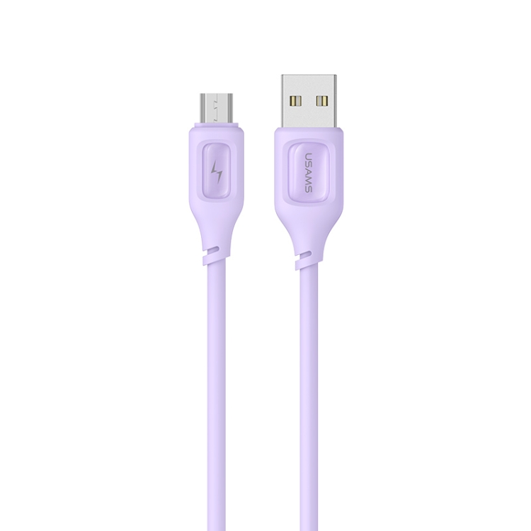 

USAMS US-SJ620 2A USB to Micro USB Silicone Data Cable, Length: 1m(Purple)