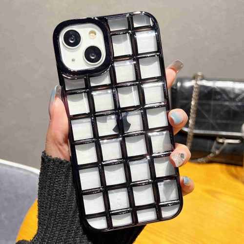 

For iPhone 13 3D Grid Phone Case(Black)