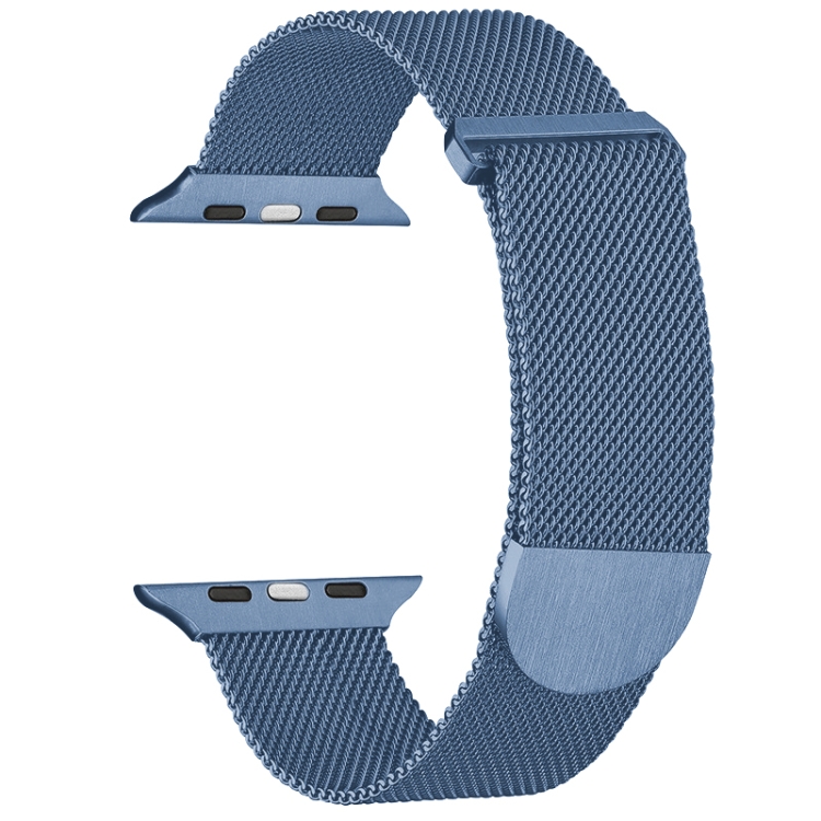 

For Apple Watch 7 45mm Milanese Metal Magnetic Watch Band(Blue)