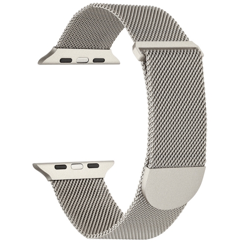 

For Apple Watch 42mm Milanese Metal Magnetic Watch Band(Starlight)