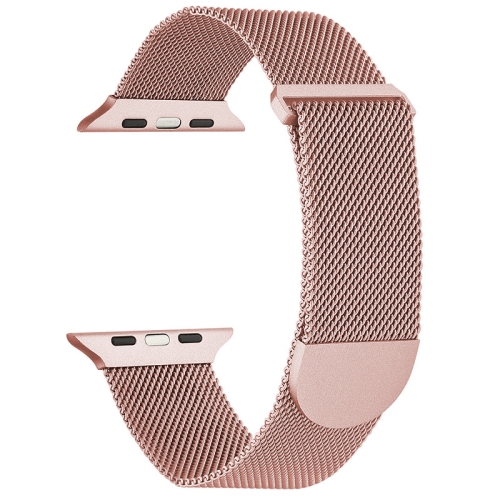For Apple Watch 38mm Milanese Metal Magnetic Watch Band(Pink)